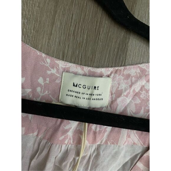 McGuire NWD Bassinger Faux Wrap Dress, Pink White Floral, Size Small, MSRP $278 - Picture 9 of 11
